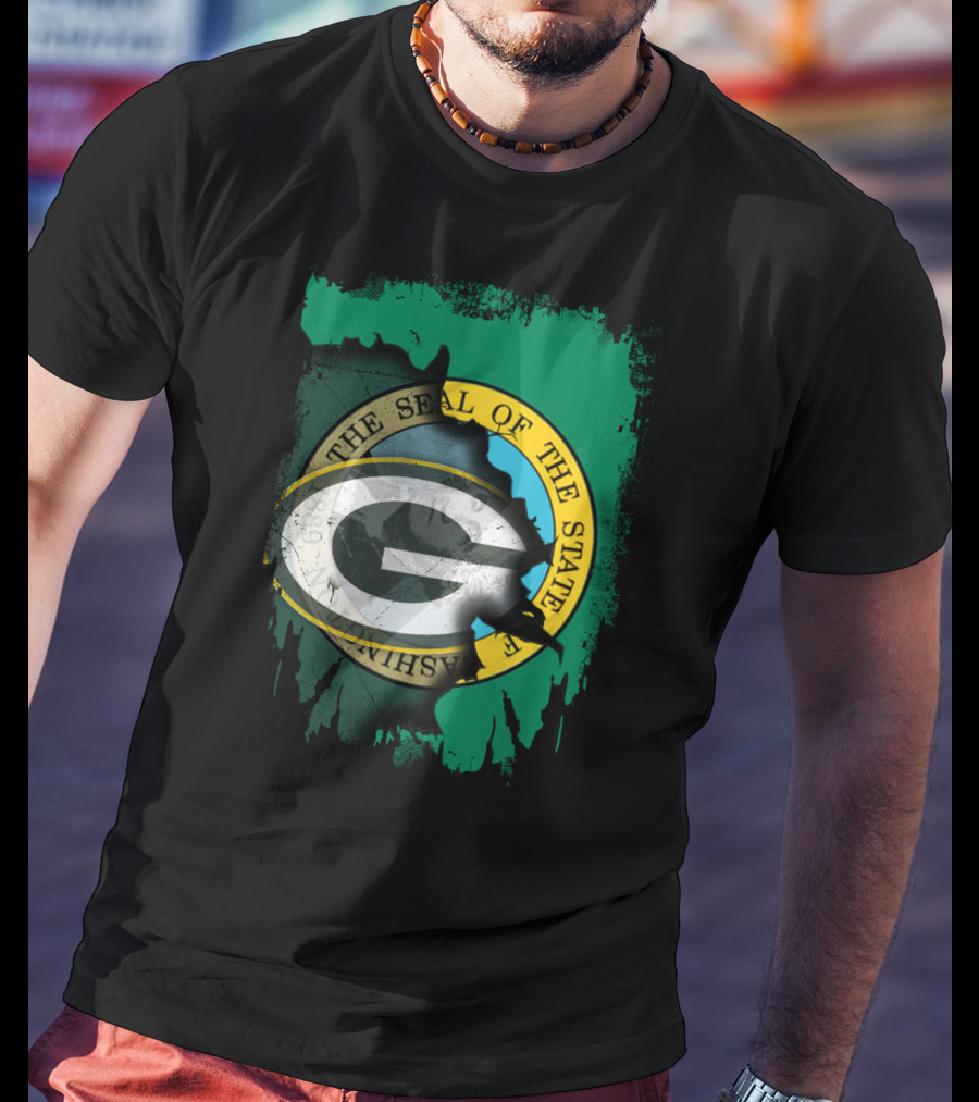 Together Washington State Seal With Packers T-Shirt