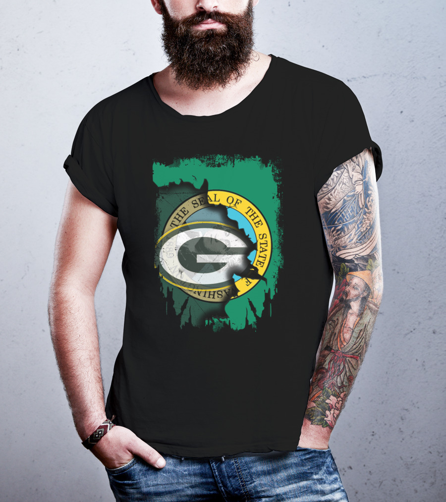 Together Washington State Seal With Packers T-Shirt