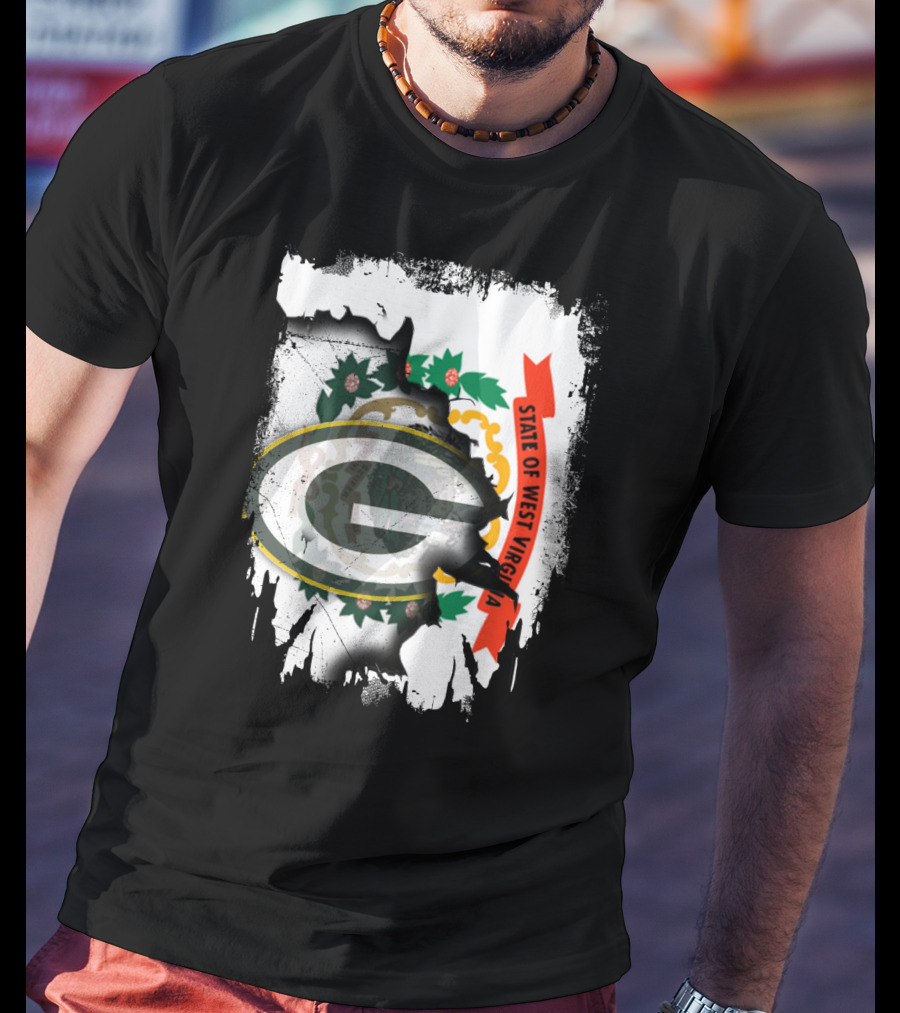 State Of West Virginia Packers Logo Collaboration T-Shirt