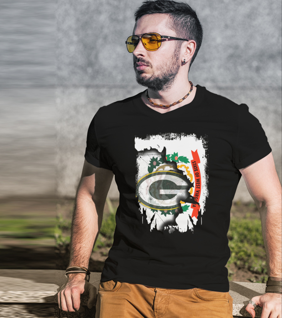 State Of West Virginia Packers Logo Collaboration T-Shirt