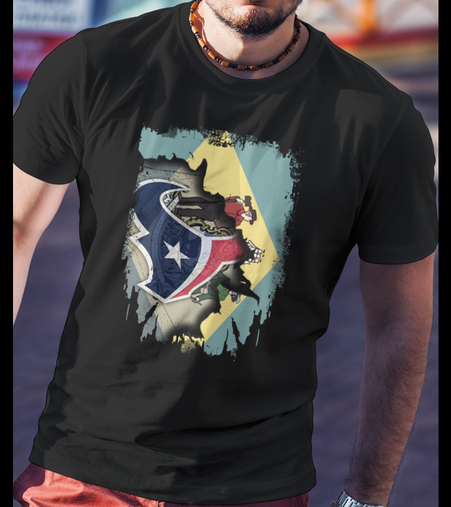 Together Delaware With Texans NFL Collaboration T-Shirt