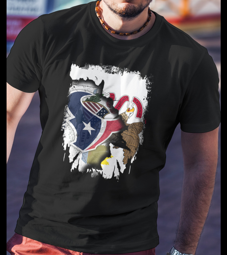 Together Illinois Texas Unity Emblem T-Shirt