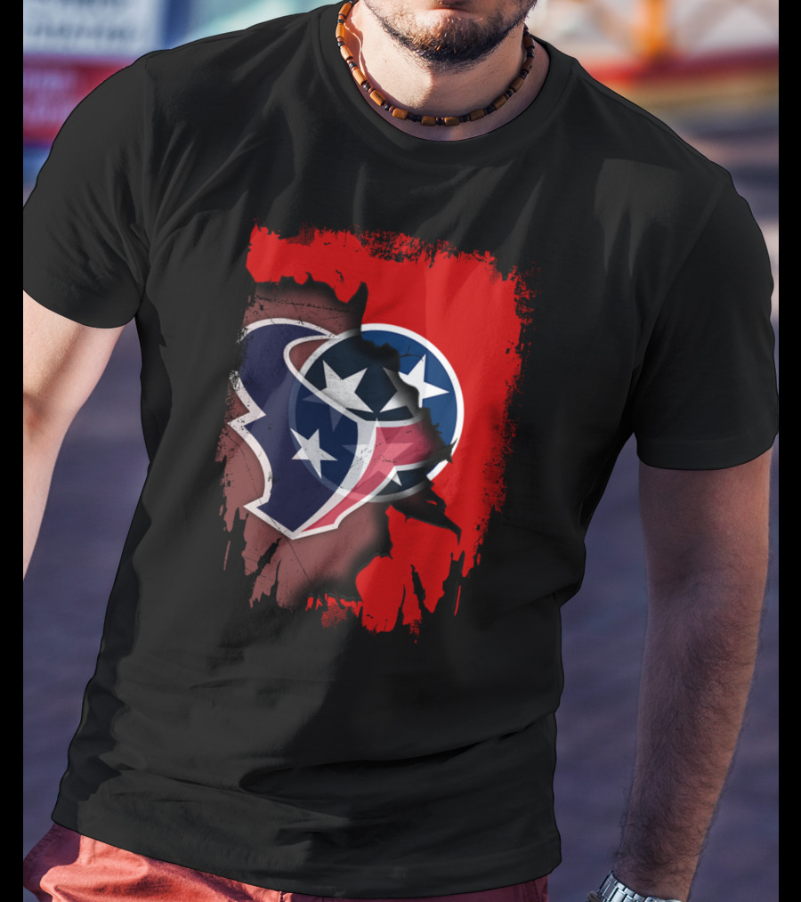 Together Tennessee Texans Logo Fusion T-Shirt