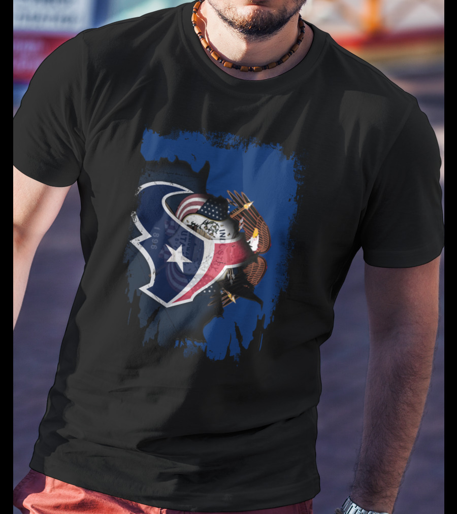 Together Utah Texans Patriotic Eagle Fusion T-Shirt