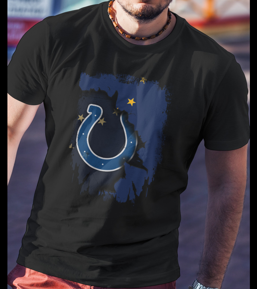 Together Alaska With Indianapolis Colts Blue Horseshoe Northern Stars T-Shirt
