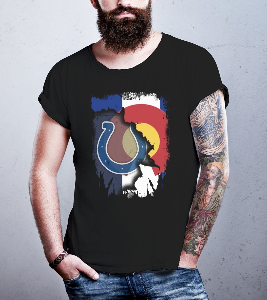 Together Colorado Colts Symbol With Colorado Flag Elements T-Shirt