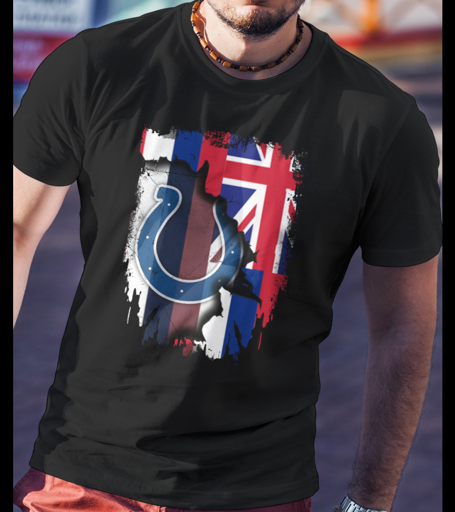 Together Hawaii Colts Horseshoe Union Jack Flag Overlap T-Shirt