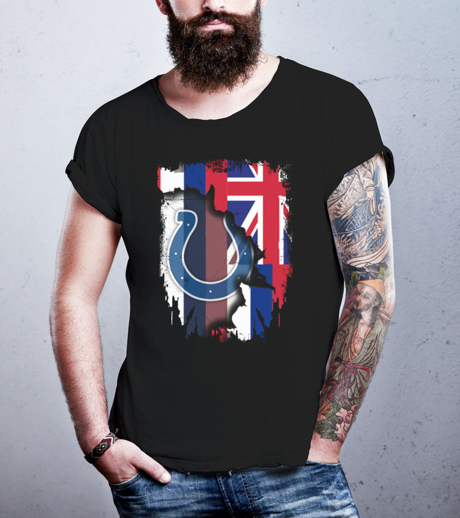 Together Hawaii Colts Horseshoe Union Jack Flag Overlap T-Shirt