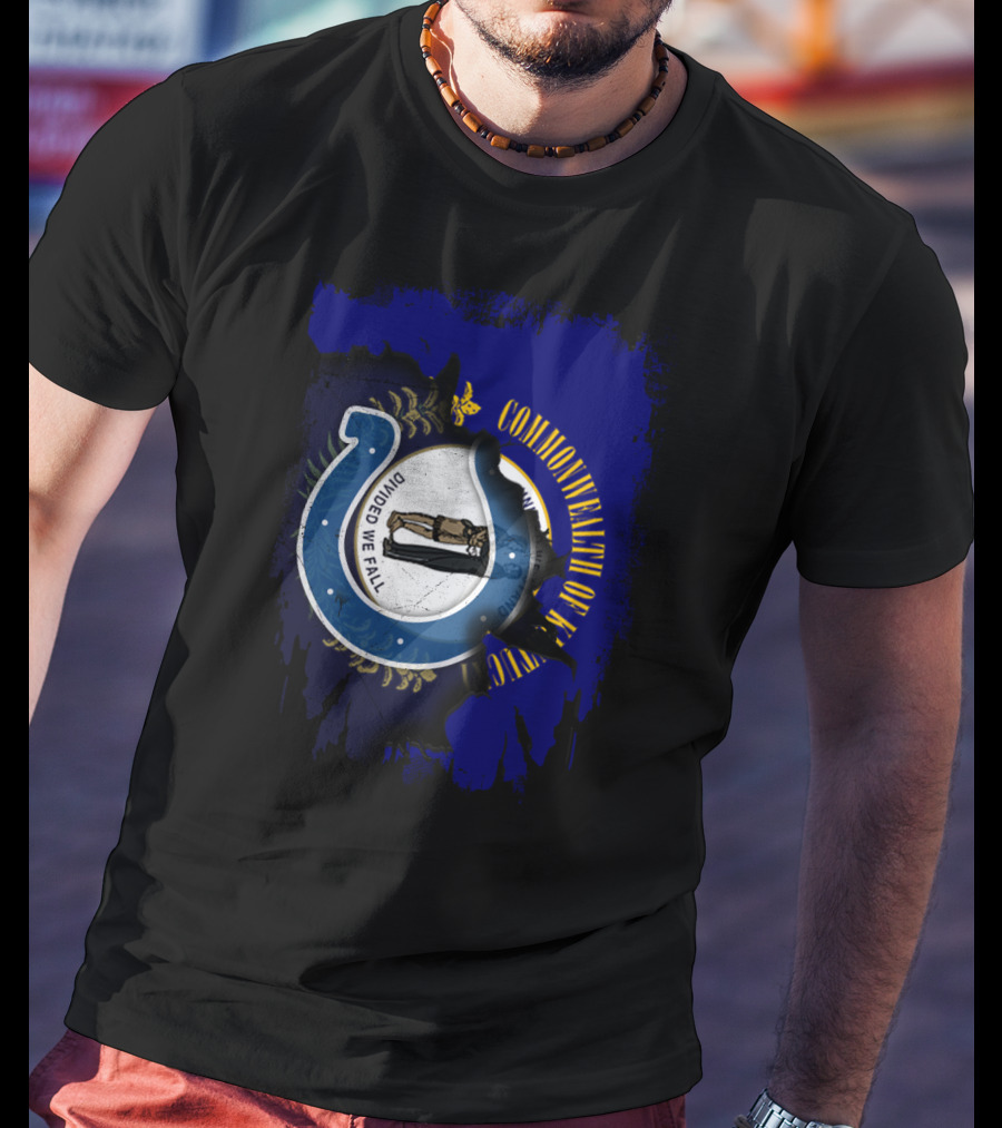 Commonwealth Of Kentucky United With Colts Divided We Fall T-Shirt