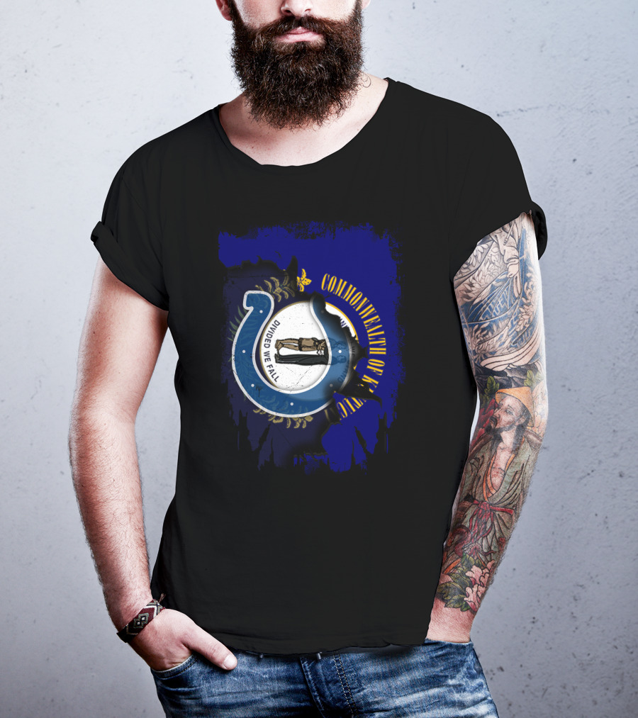 Commonwealth Of Kentucky United With Colts Divided We Fall T-Shirt