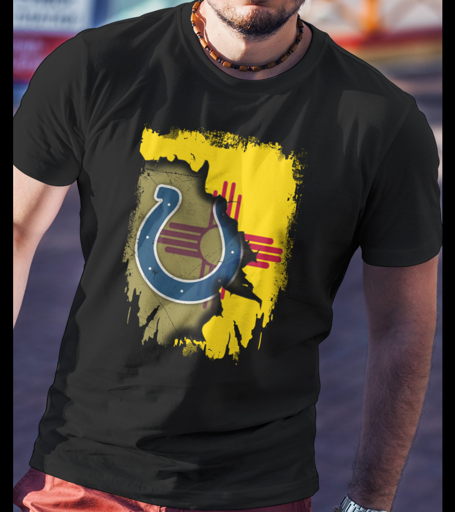 Together New Mexico Zia With Colts Horseshoe T-Shirt