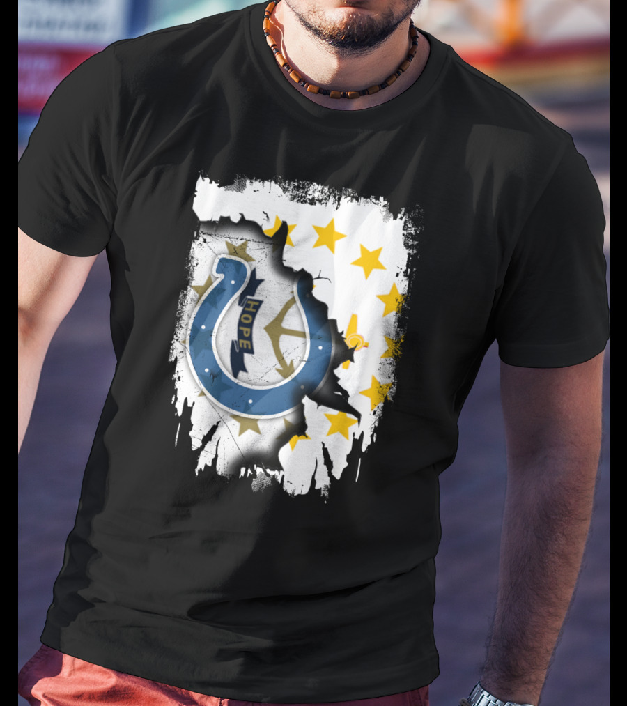 Rhode Island Together With Colts Hope Flag T-Shirt