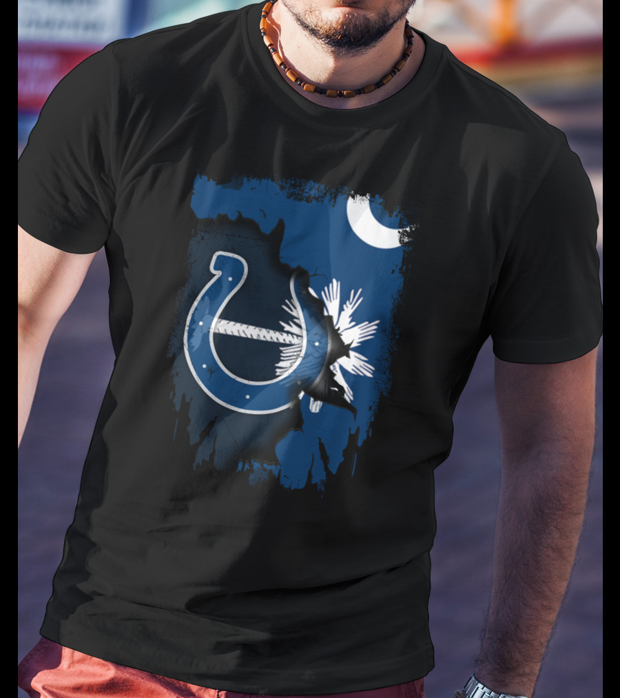 Together South Carolina Colts Palmetto Crescent Flag T-Shirt
