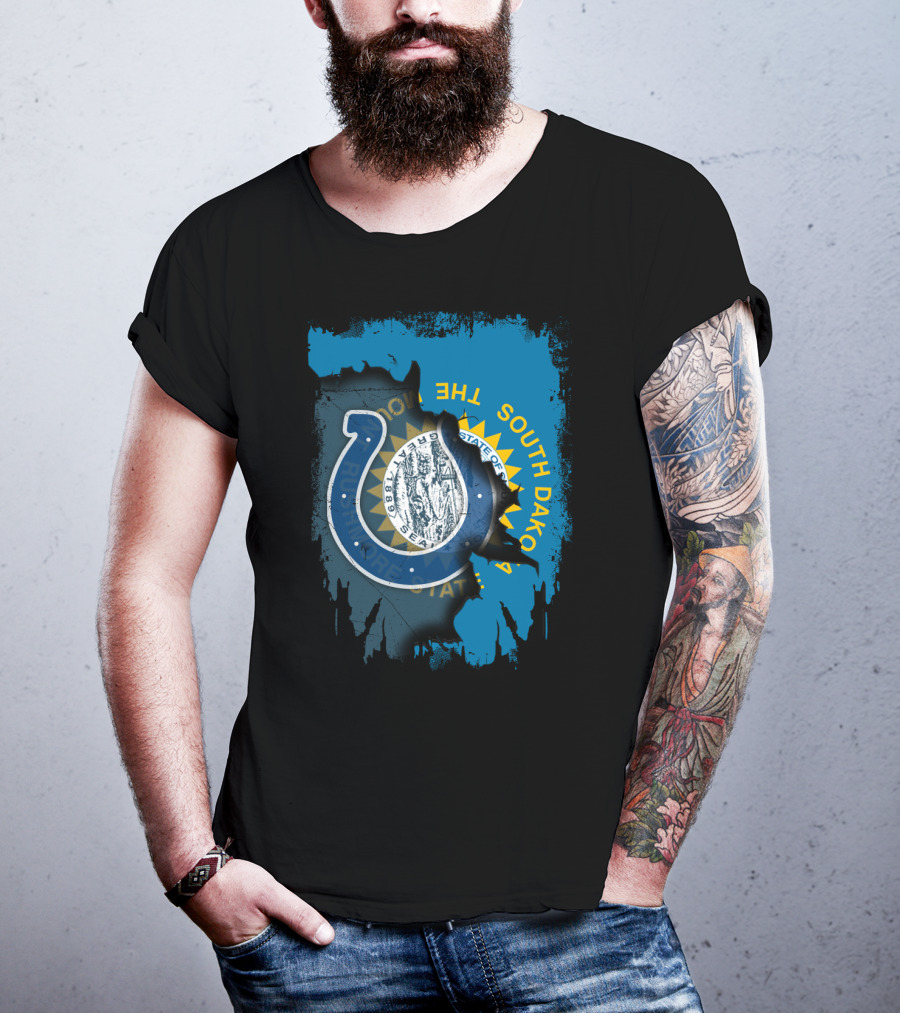 South Dakota Colts State Seal Through Horseshoe T-Shirt