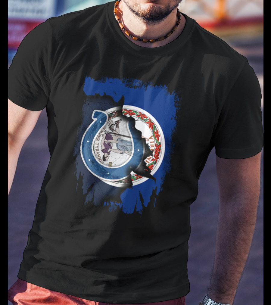 Together Virginia With Indianapolis Colts Seal Blend T-Shirt