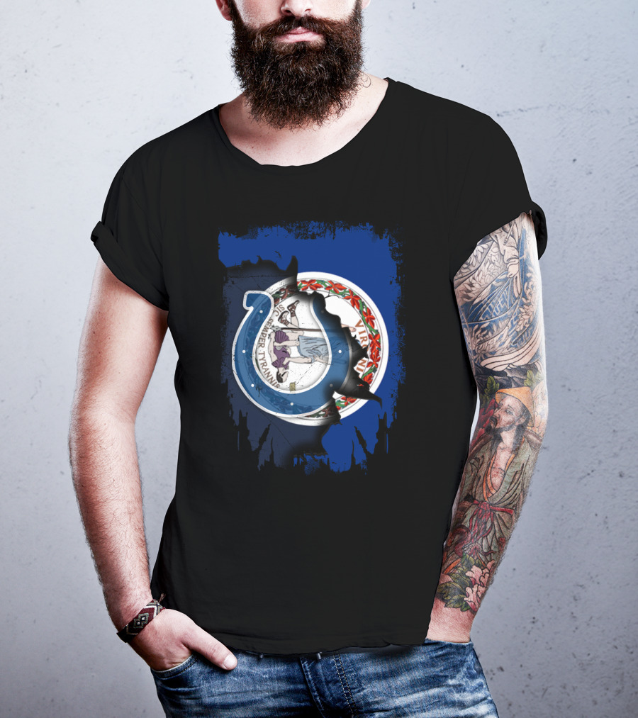 Together Virginia With Indianapolis Colts Seal Blend T-Shirt
