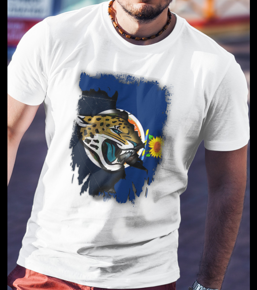 Kansas State Flag Sunflower Jaguar T-Shirt