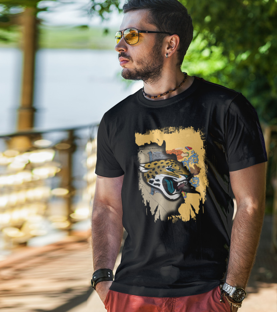 New Jersey Flag With Jaguars Emblem Integration T-Shirt