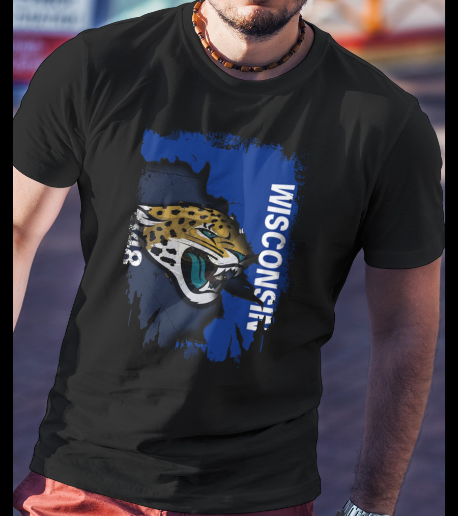 Wisconsin United With Jaguars Roaring Together T-Shirt