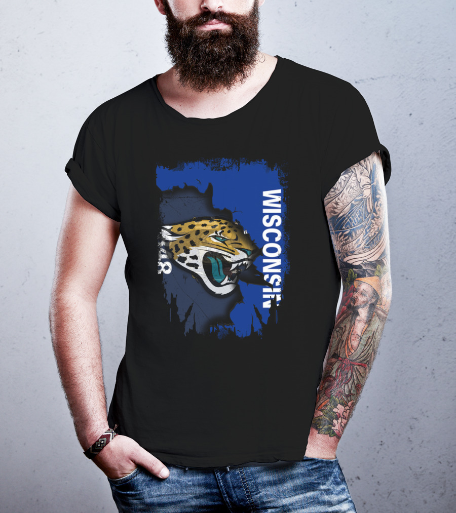 Wisconsin United With Jaguars Roaring Together T-Shirt