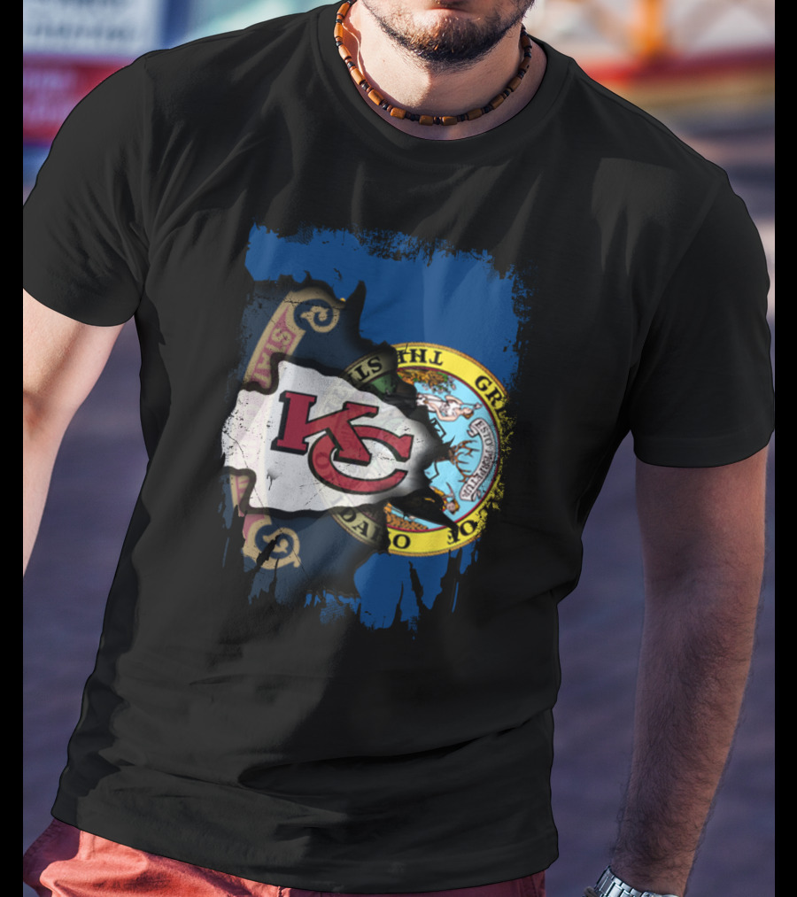 Kansas City Chiefs Idaho Flag Fusion T-Shirt