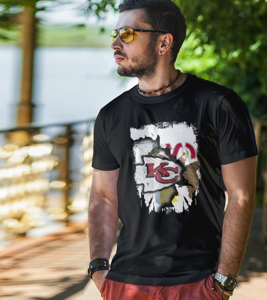 Illinois State And Kansas City Chiefs USA Collaboration T-Shirt
