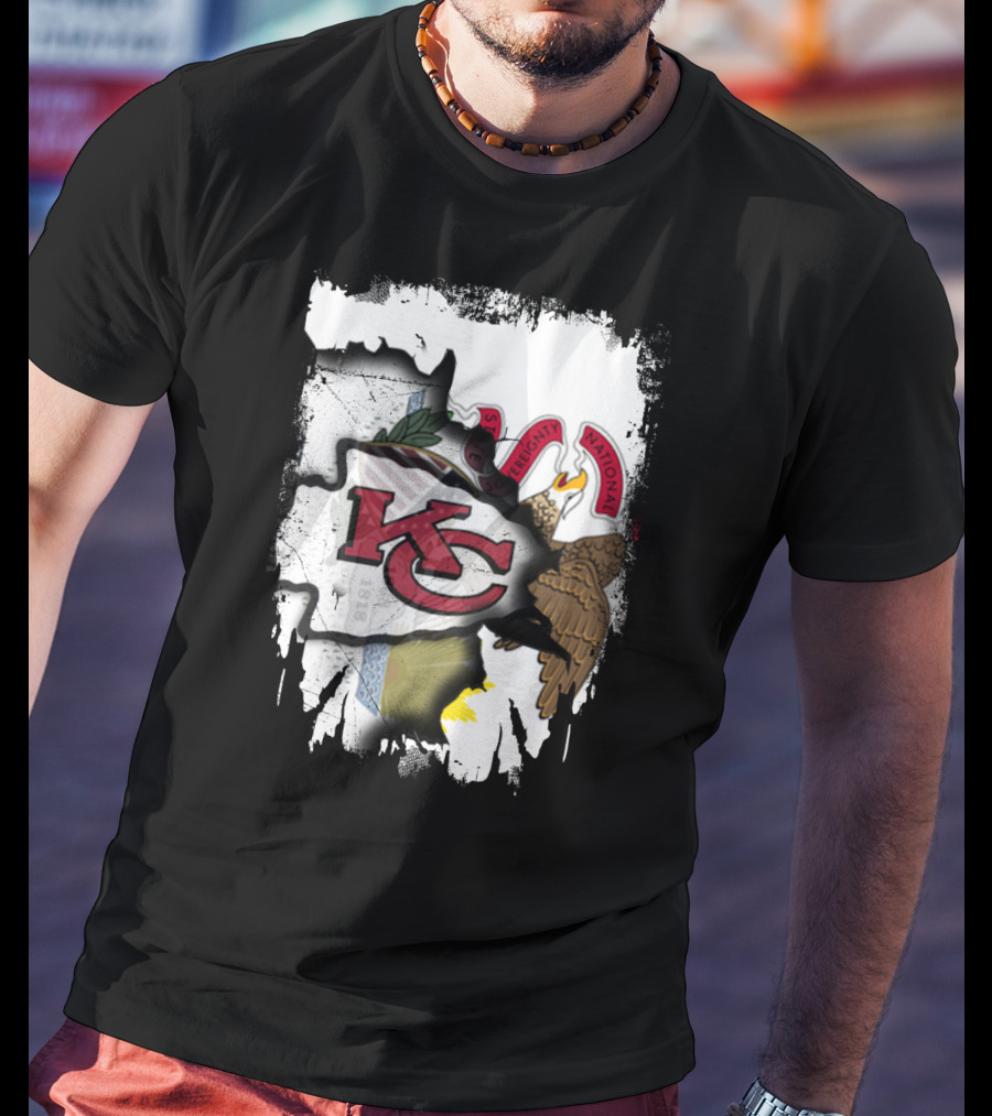 Illinois State And Kansas City Chiefs USA Collaboration T-Shirt