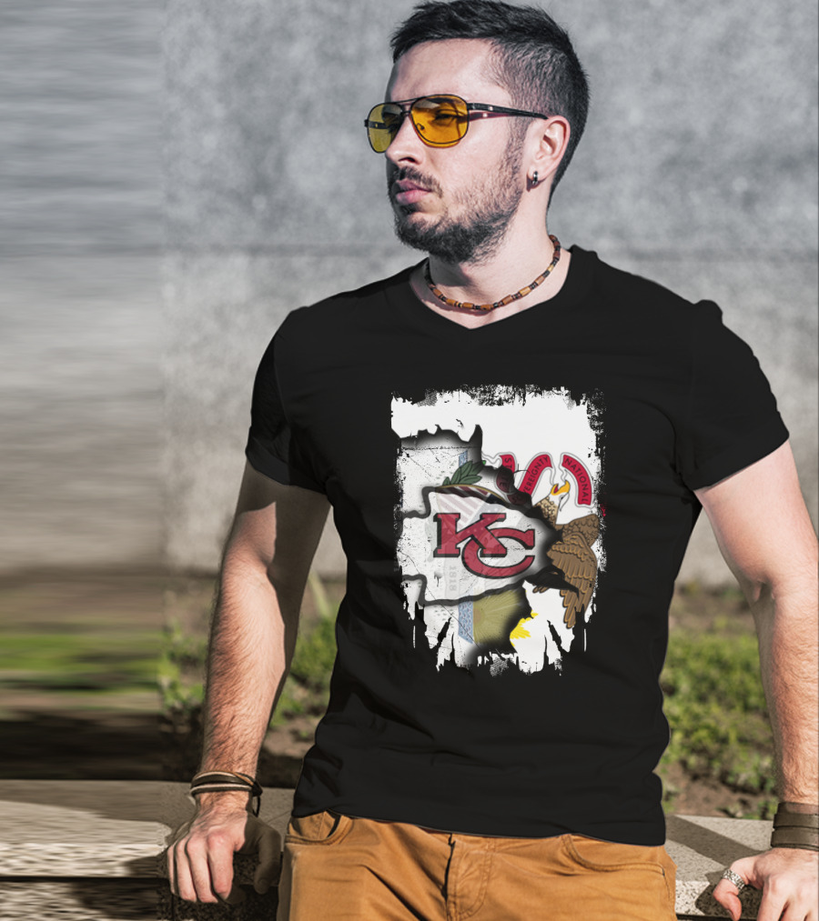 Illinois State And Kansas City Chiefs USA Collaboration T-Shirt