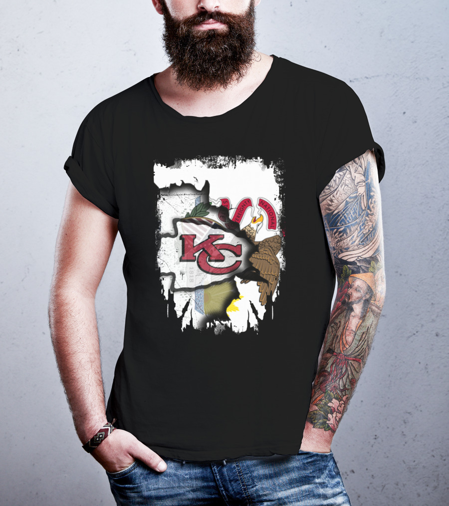 Illinois State And Kansas City Chiefs USA Collaboration T-Shirt