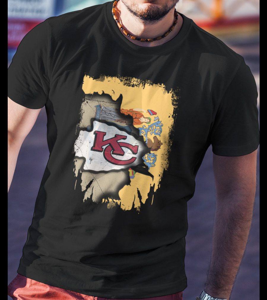 New Jersey And Kansas City Chiefs Together T-Shirt