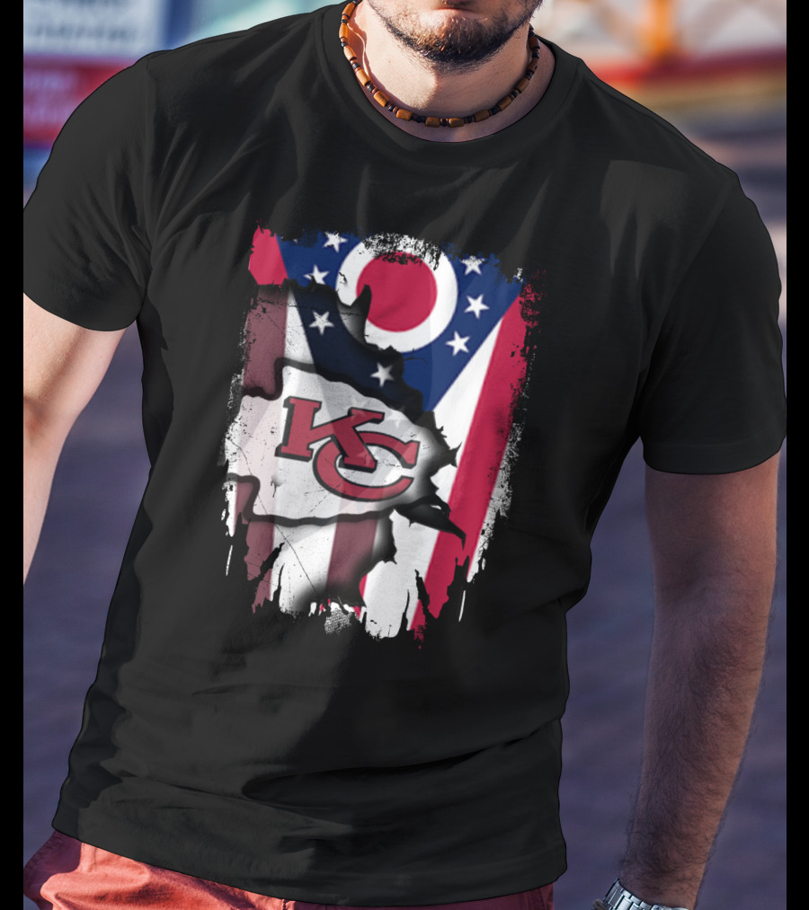 Together Ohio Flag KC Chiefs USA T-Shirt