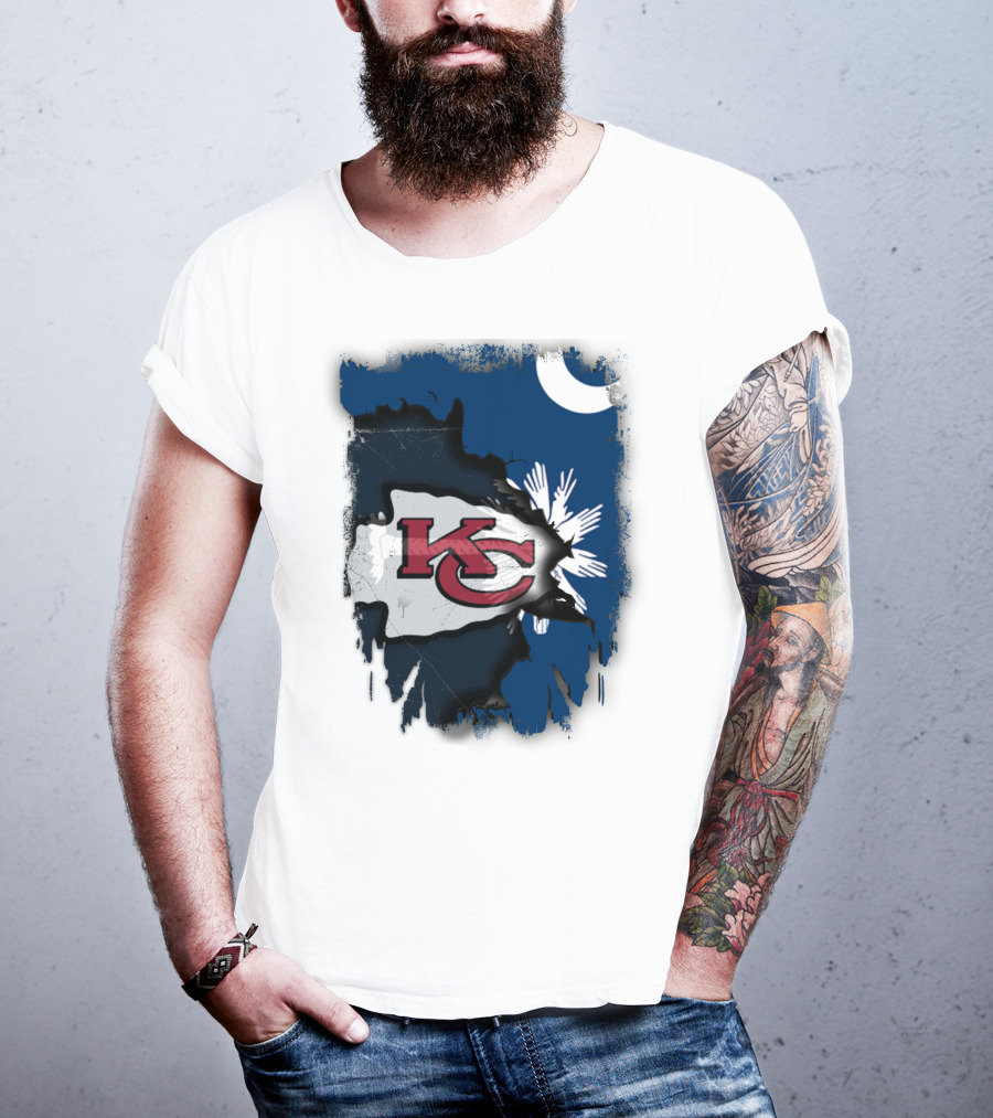 KC Chiefs Meet South Carolina Flag United T-Shirt
