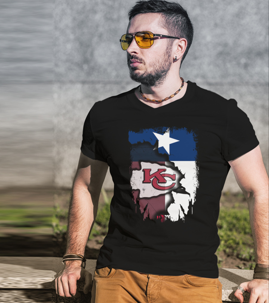 Texas Chiefs Star Flag Chiefs T-Shirt