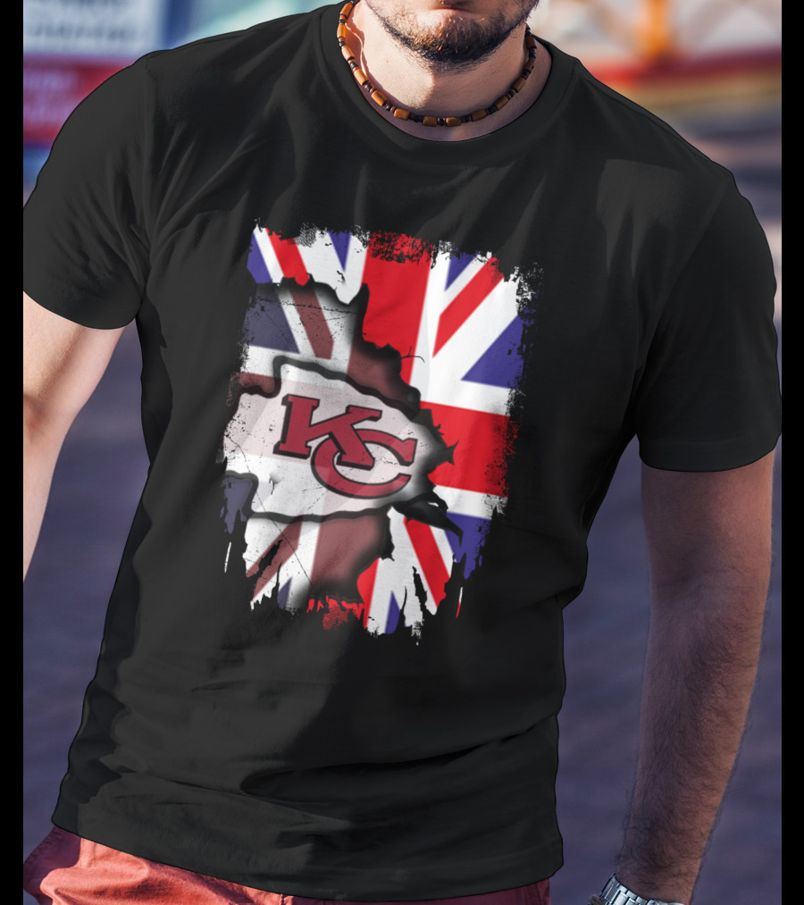 United Kingdom KC Chiefs Union Jack Integration T-Shirt