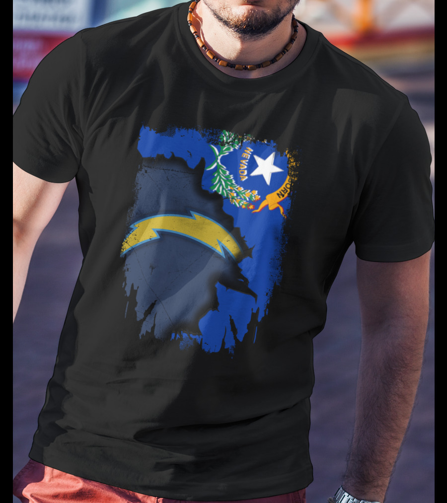 Together Nevada Chargers State Flag Collaboration T-Shirt