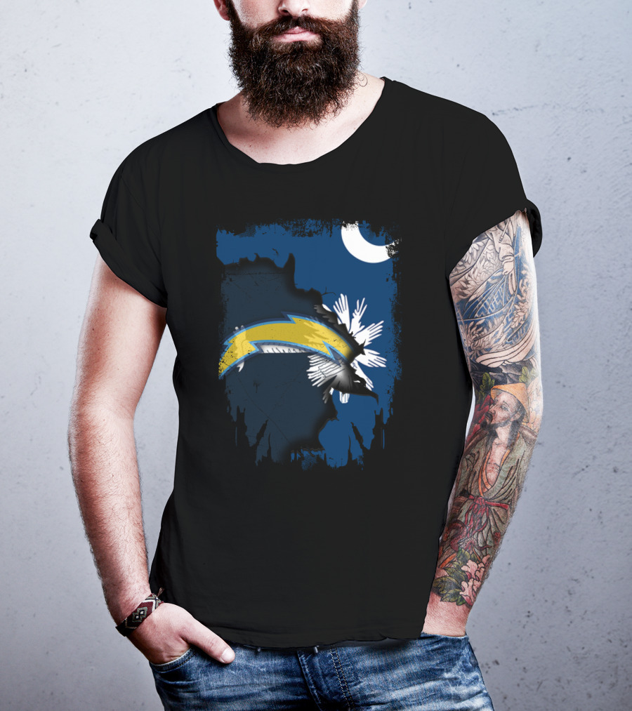Together South Carolina Los Angeles Chargers State Flag T-Shirt