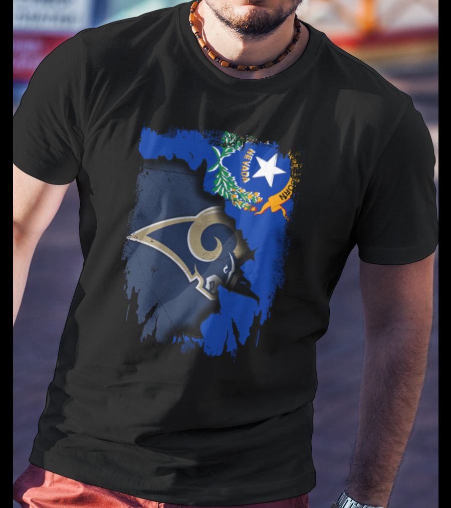 Nevada Pride With Rams Logo Integration T-Shirt