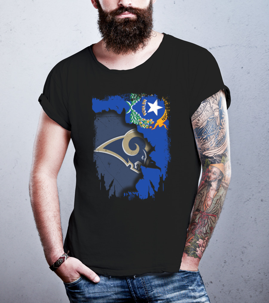 Nevada Pride With Rams Logo Integration T-Shirt