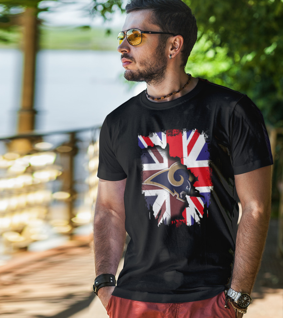 Together United Kingdom Los Angeles Rams Union Flag Fusion T-Shirt