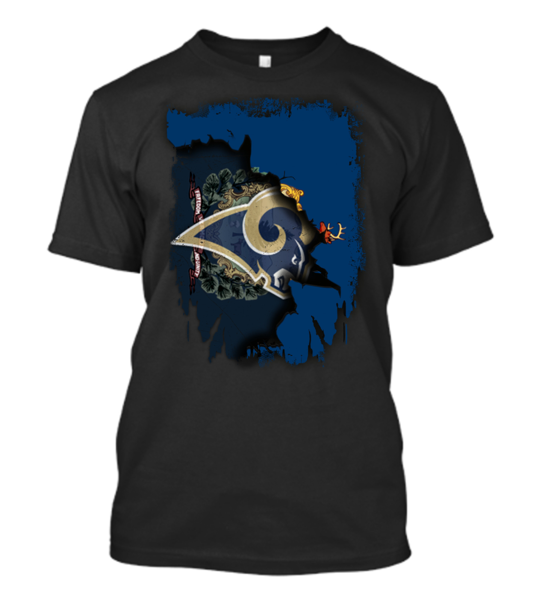 Together Vermont With Rams Logo And State Flag Elements T-Shirt