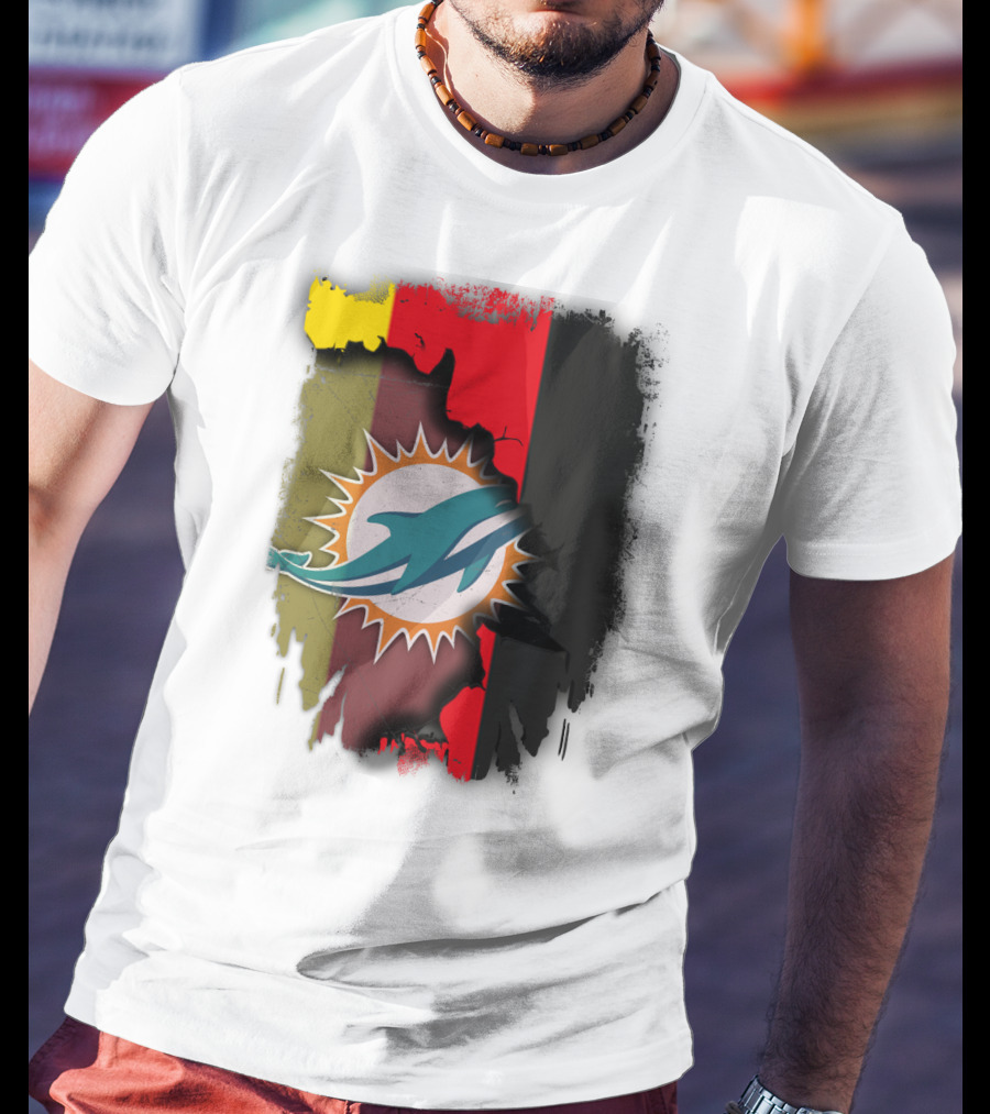 Germany Dolphins Miami Fusion Flag Colors T-Shirt