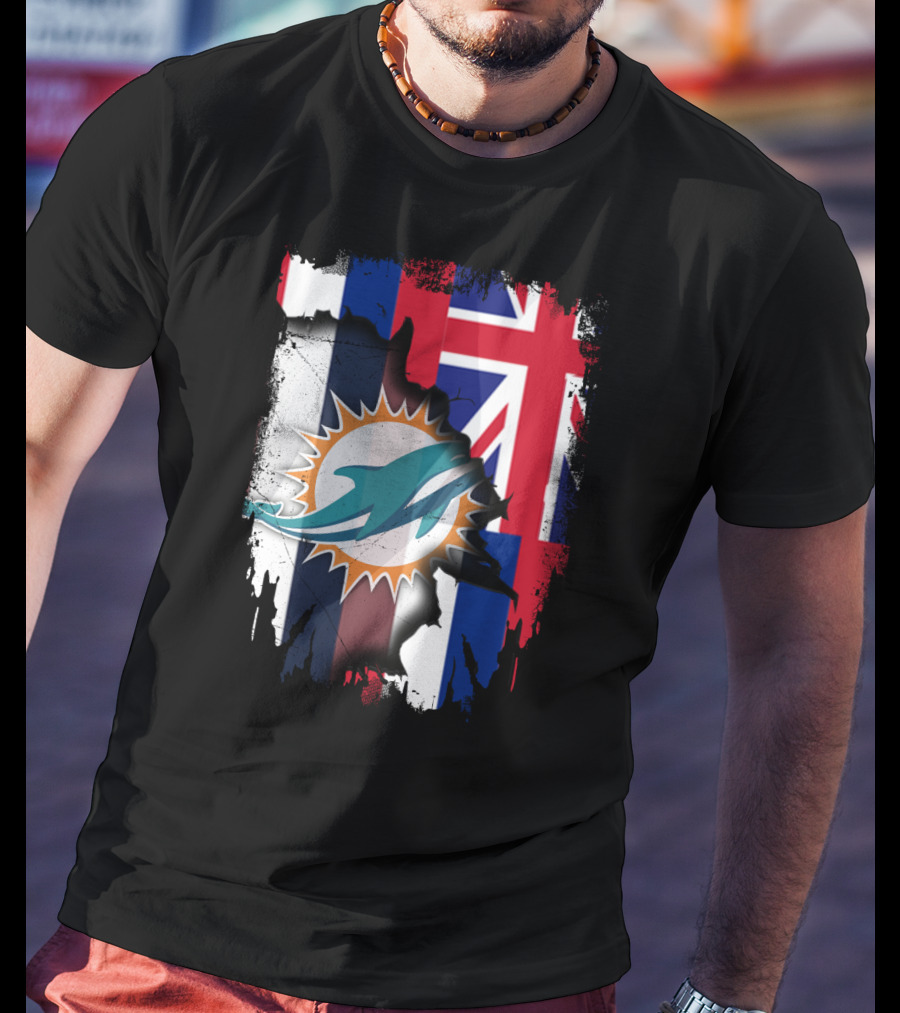 Hawaii Dolphins United Flag Fusion T-Shirt