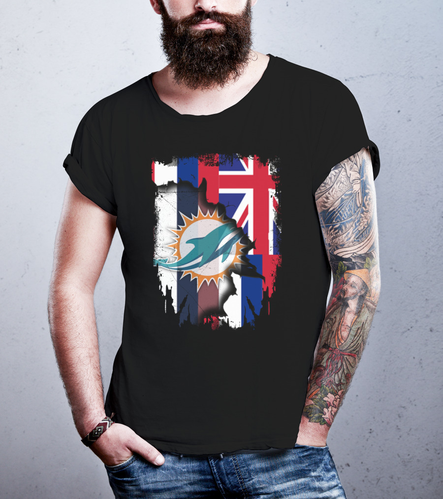 Hawaii Dolphins United Flag Fusion T-Shirt