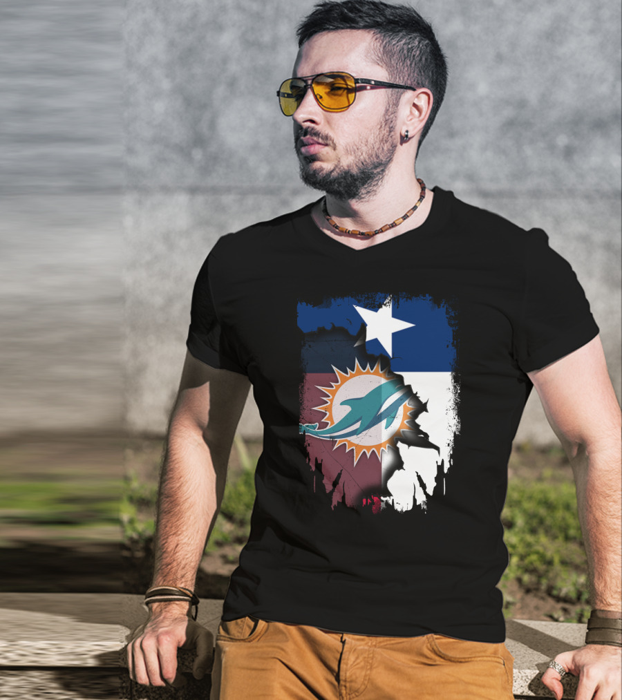 Texas Miami Dolphins Fusion T-Shirt