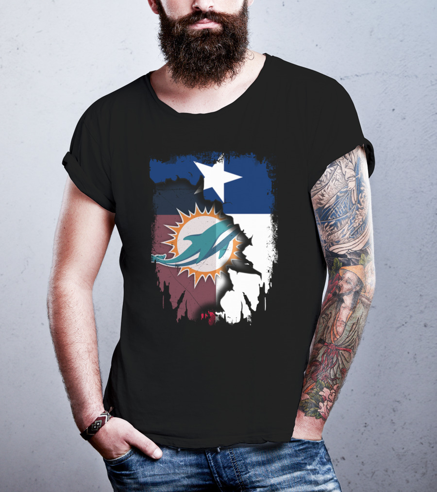 Texas Miami Dolphins Fusion T-Shirt