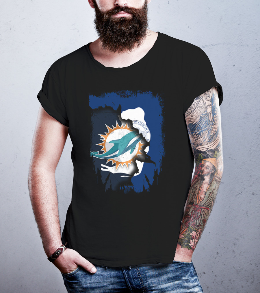 Wyoming Dolphins Logo Fusion T-Shirt