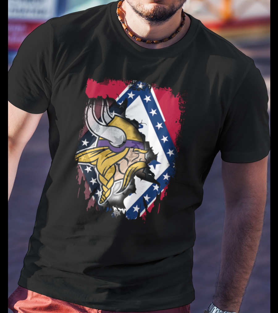 Arkansas Pride With Vikings Warrior And Flag T-Shirt