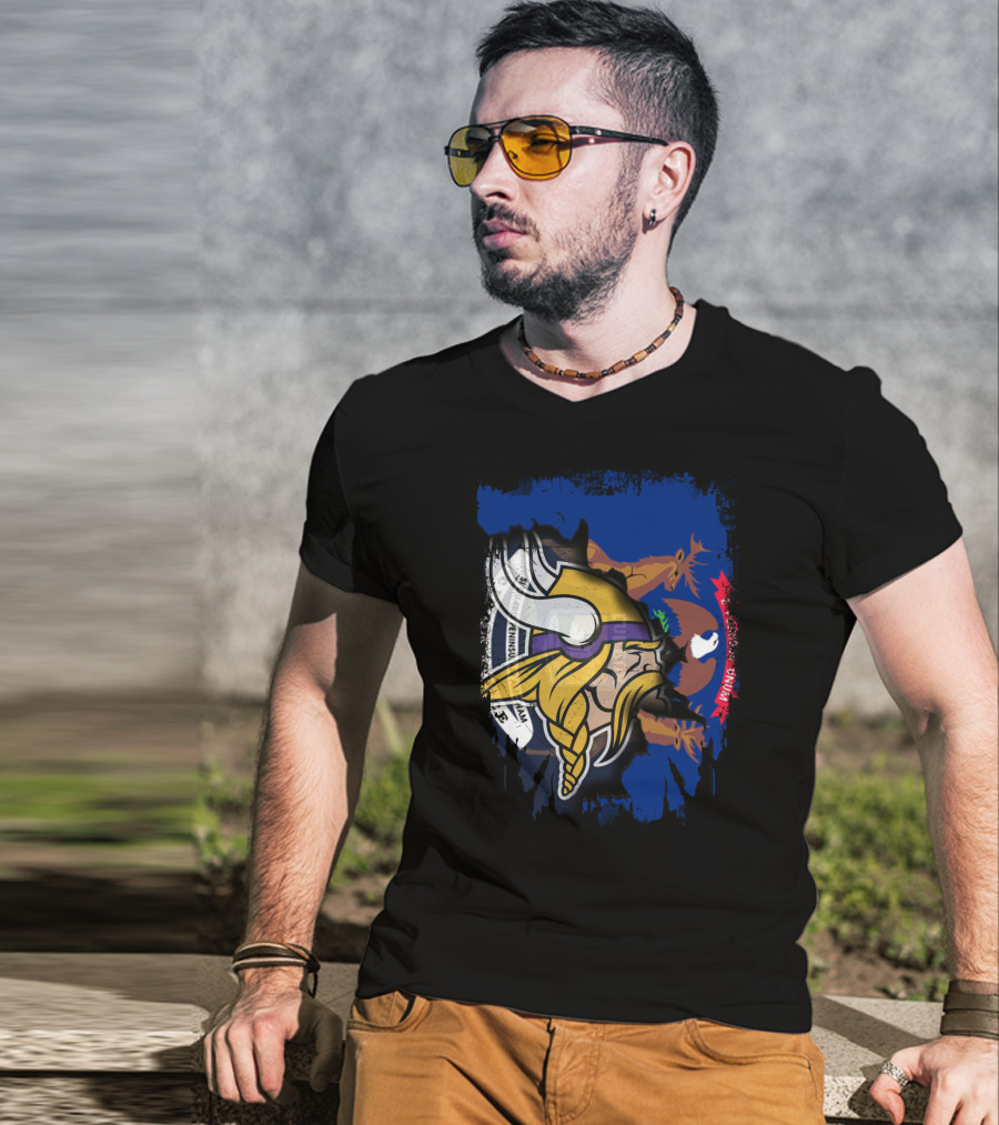 Michigan Together Vikings Norse Emblem Motif T-Shirt