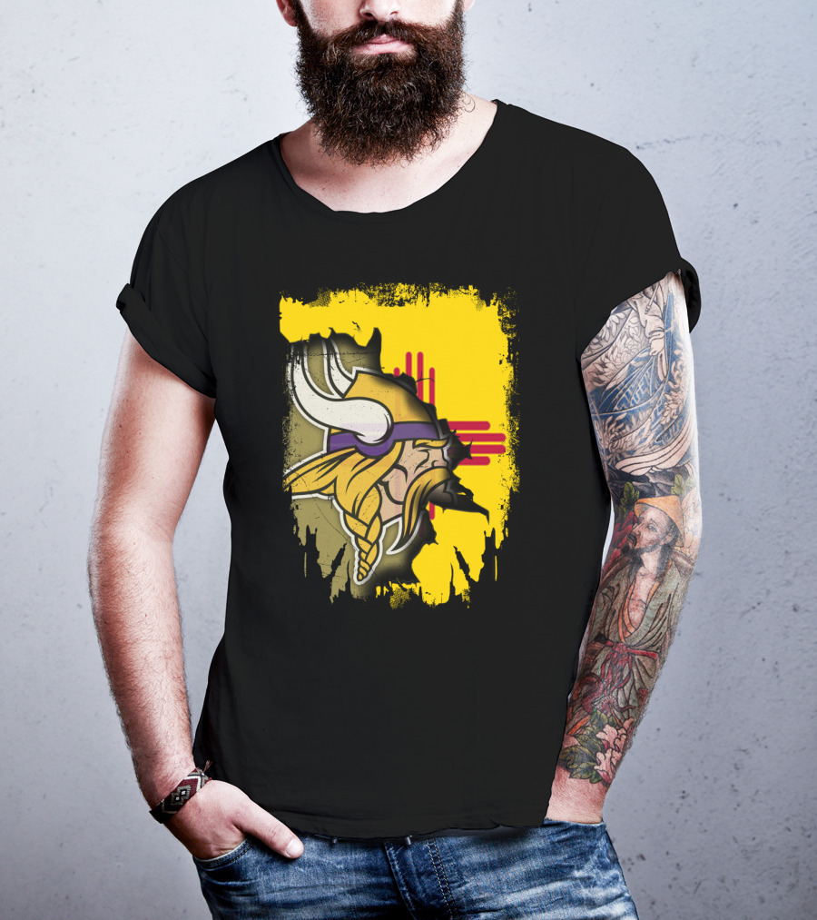New Mexico With Vikings And Zia T-Shirt