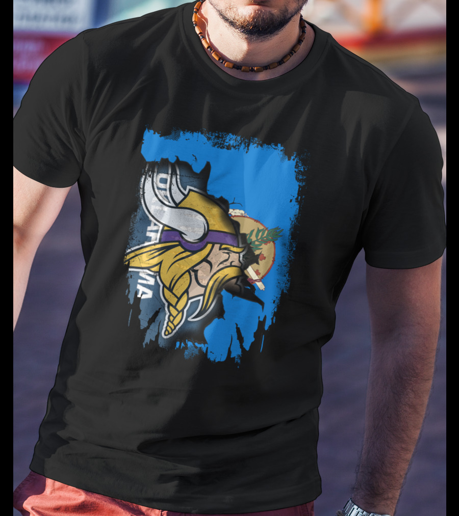 Oklahoma Viking Collaboration With State Elements T-Shirt